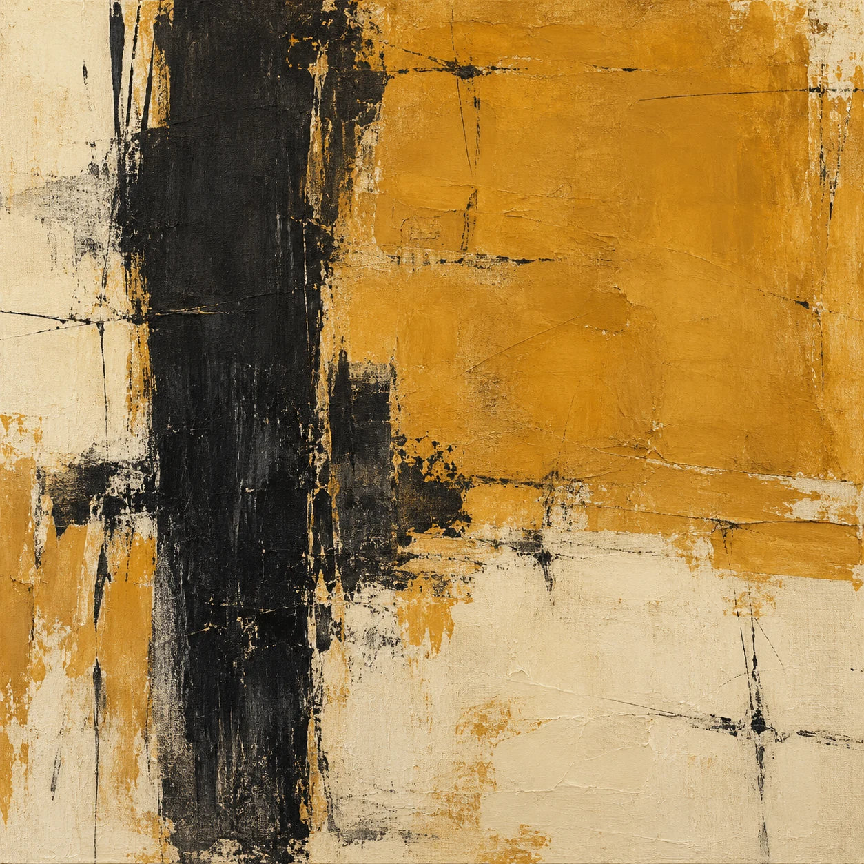 The shape of silence, oil and earth pigment on linen by Mara Velásquez