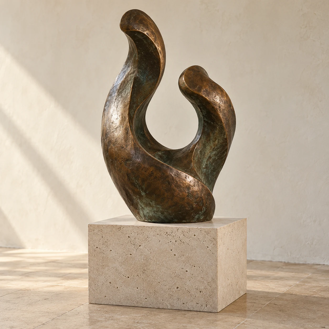 A small resistance, patinated bronze, edition of 8 by Aiko Mori