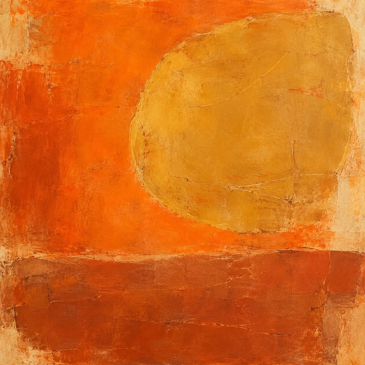 Almost a landscape, oil on canvas by Inès Laurent